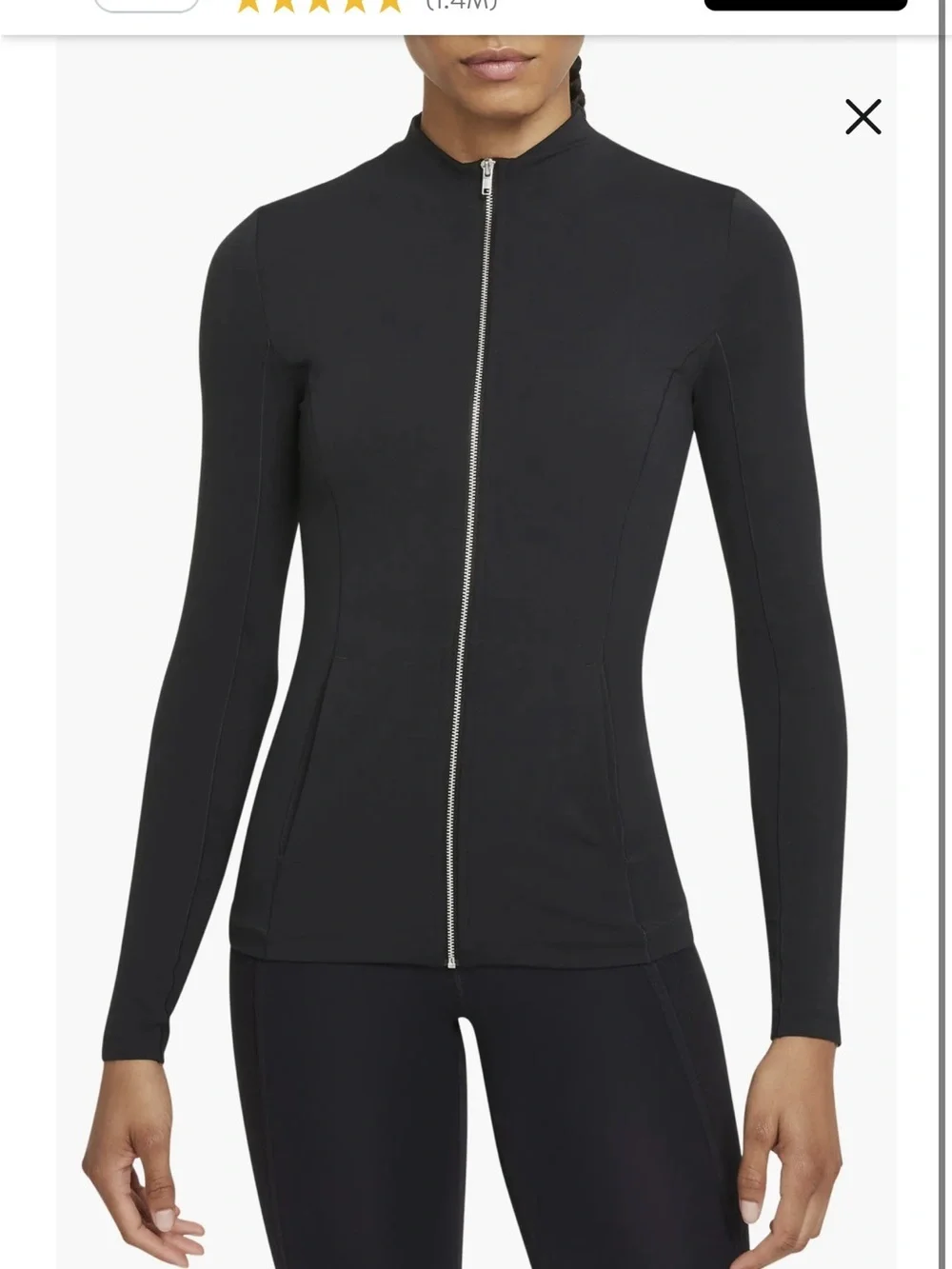 NIke Yoga Luxe Dri-Fit Full Zip Jacket woman’s small - black
